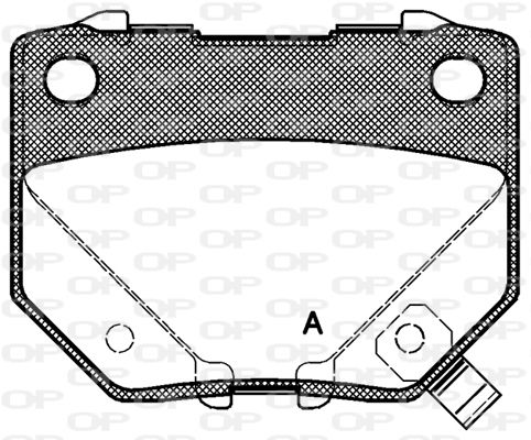 OPEN PARTS Piduriklotsi komplekt,ketaspidur BPA0365.21